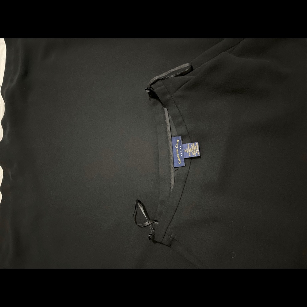 Beautiful black charter club skirt , size 2P.